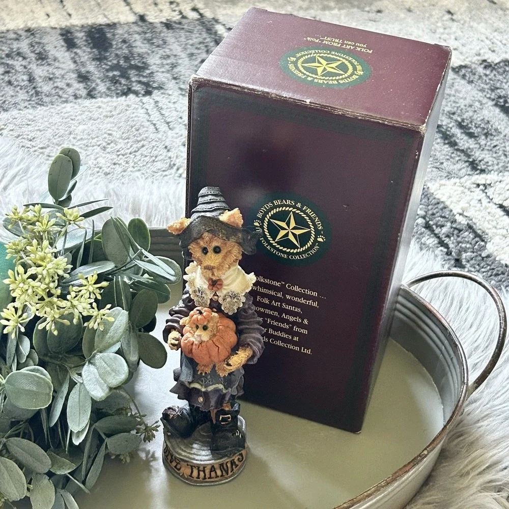 Boyds Bears Folkstone Collection Purrscilla..Give Thanks Style 2866 Thanksgiving